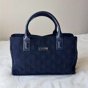 Vera Bradley Blue Quilted Satchel with Sophisticated Design